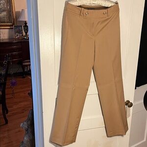 Ann Taylor Signature Fit Tan Lined Wool Trousers Size 6